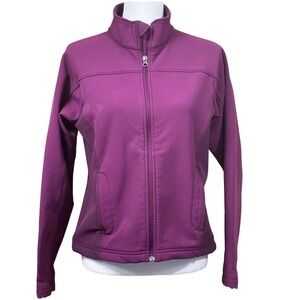 L. L. Bean Pathfinder Softshell Fleece Jacket, plum, hiking, performance fleece